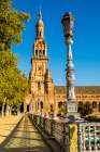 Main building in Plaza de Espana, Seville, Andalusia, Spain. Art Print